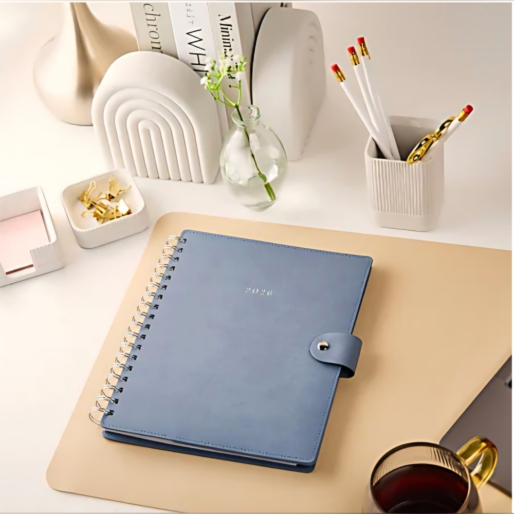 2026 Citrine Faux Leather Monthly/Weekly Classic Customizable Planner 7" x 9-1/4